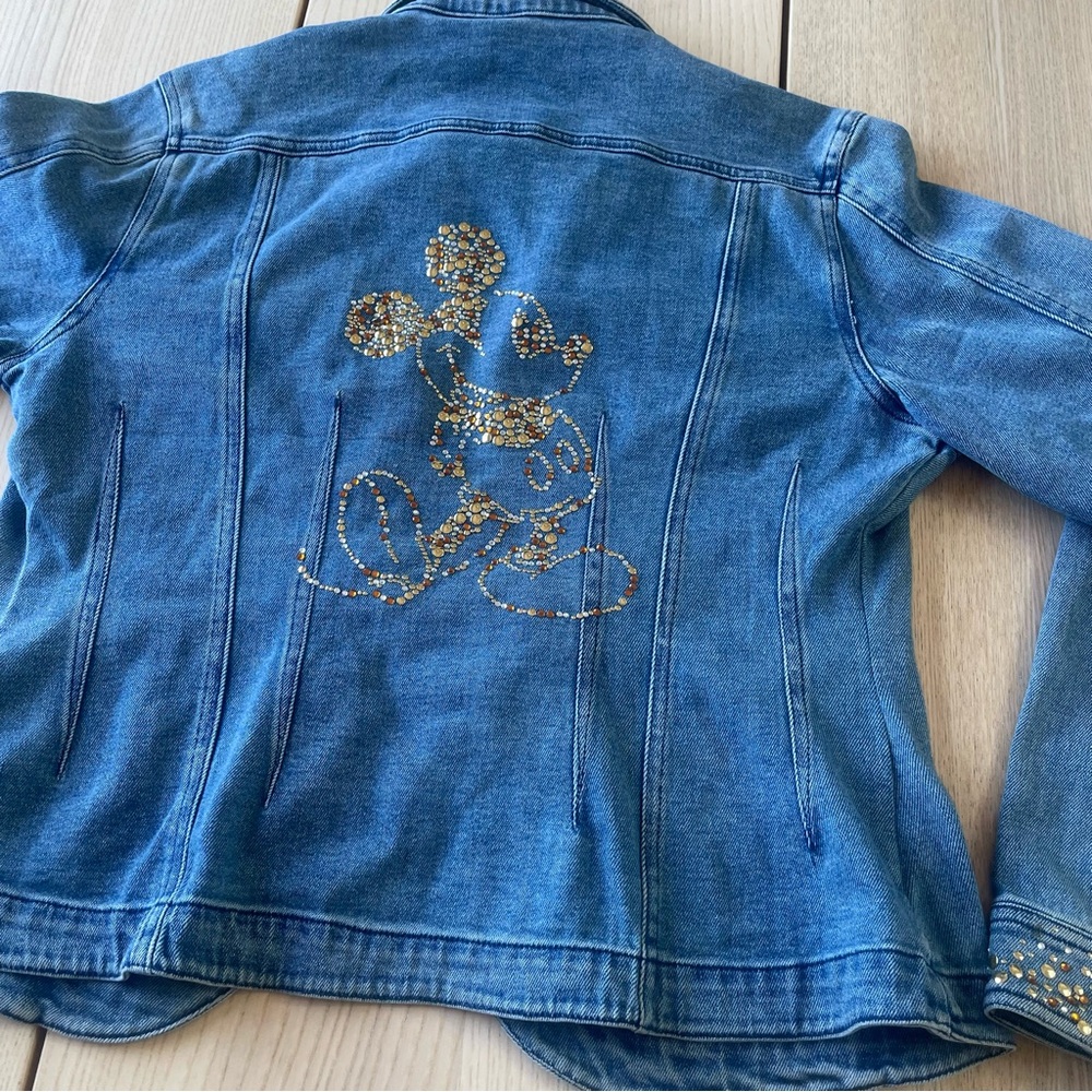 Disney Mickey Mouse Embellished Jean jacket small, Disney denim jacket ladies s